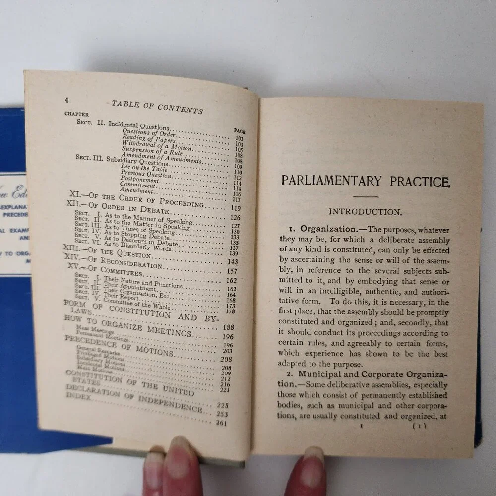 Cushing's Manual of Parliamentary Practice 1935 HC by Cushing & Bolles